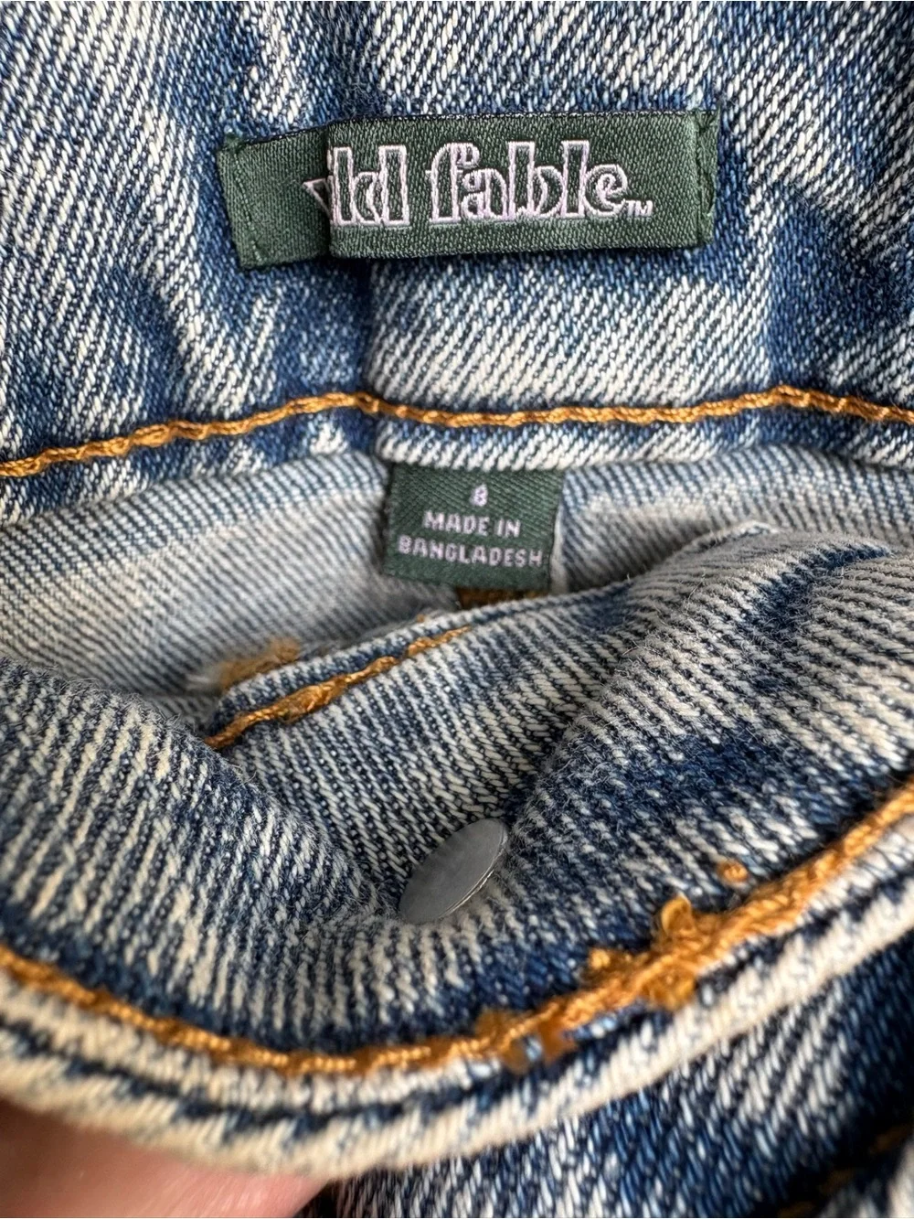 wild fable Light Blue Acid Wash Denim Mini Skirt
